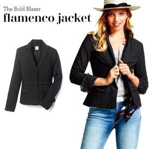 CABI 100% Cotton Black Flamenco Blazer Jacket